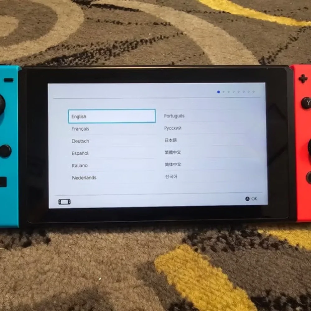 Nintendo Switch Console with Neon Blue & Neon Red Joy-Con Set